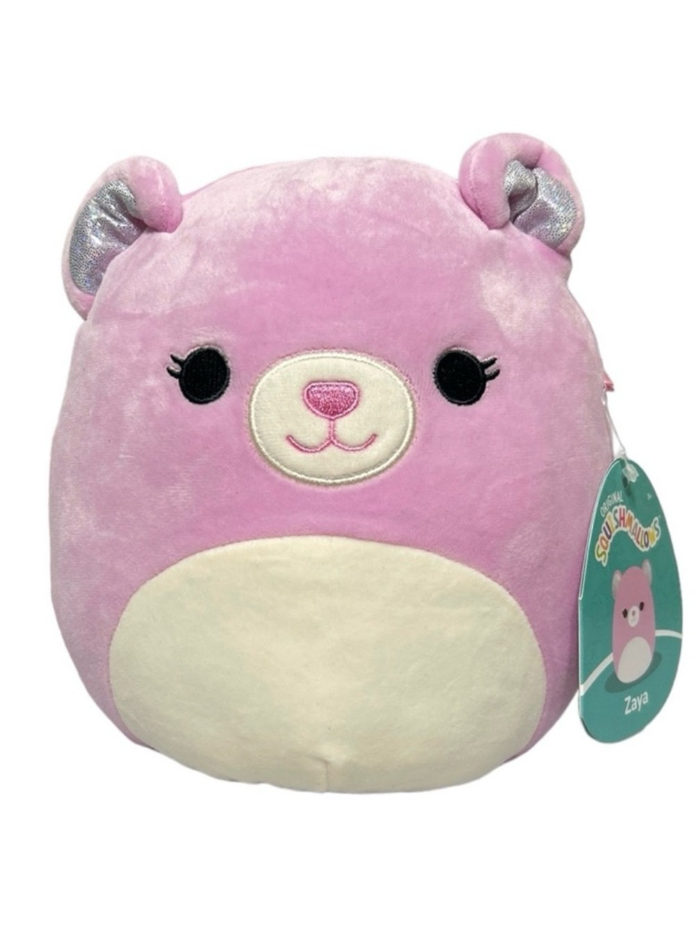 1 Squishmallow Cheetah, 7.5 Inch Plush Toy, Zaya, Light Pink, 3+ Years Old